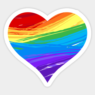 Rainbow Heart Sticker